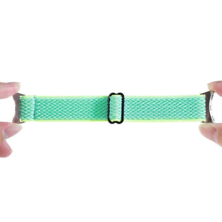 For Google Pixel Watch 4 / 3 / 2 / 1 41mm 20mm Wave Braided Nylon Watch Band(Mint Green)