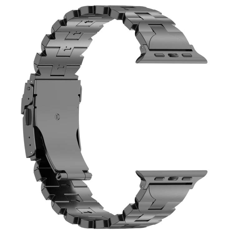 For Apple Watch Series 7 45mm Butterfly Type Titanium Steel Watch Band(Grey)