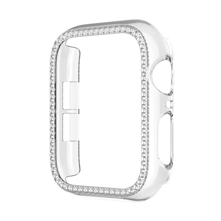 For Apple Watch Series 3 / 2 / 1 42mm Plating Row Diamond Hollow PC Watch Case(Transparent)