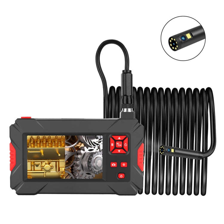 P30 8mm 1080P IP68 Waterproof 4.3 inch Screen Dual Camera Digital Endoscope, Length:5m Hard Cable...