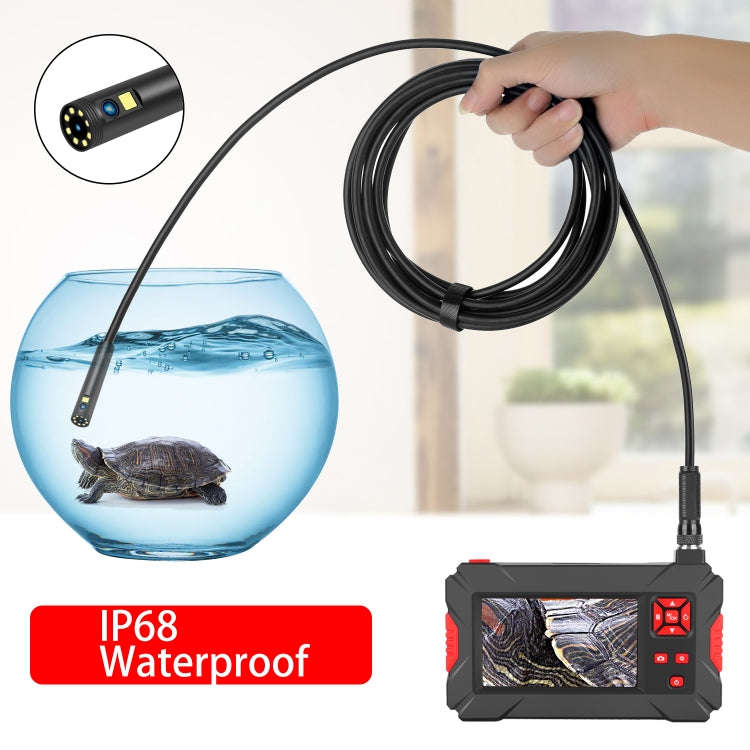 P30 8mm 1080P IP68 Waterproof 4.3 inch Screen Dual Camera Digital Endoscope, Length:5m Hard Cable...