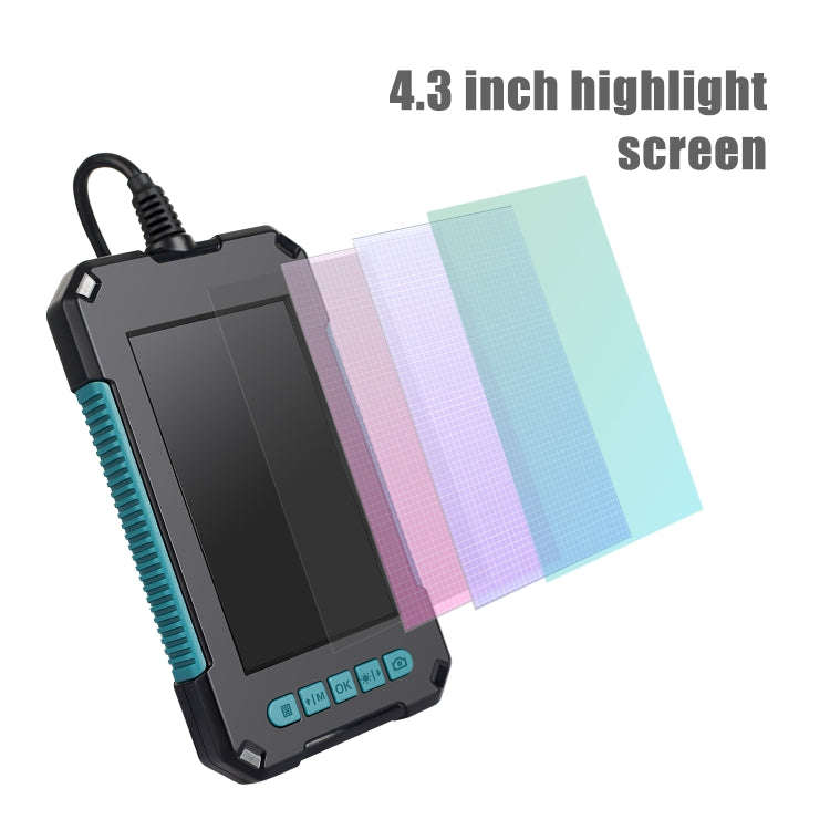 P40 8mm 1080P IP68 Waterproof 4.3 inch Highlight Screen Dual Camera Digital Endoscope, Length:10m...