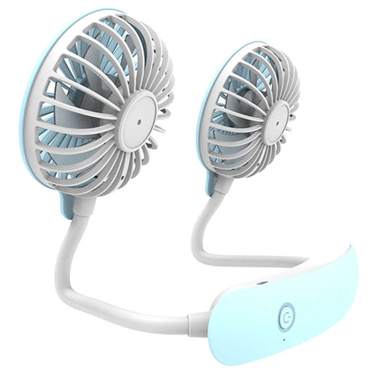 F6 Outdoor Mini Hanging Neck Fan USB Charging Lazy Small Fan (Green)