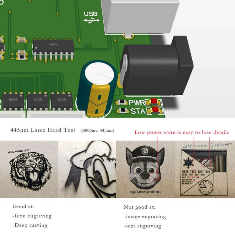 NEJE KZ 3000mW Bluetooth DIY USB Laser Engraver Carving Machine