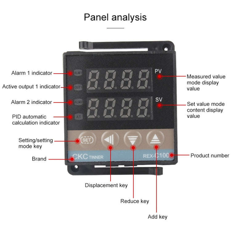 REX-C100 Thermostat + Thermocouple + SSR-40 DA Solid State Module Intelligent Temperature Control...