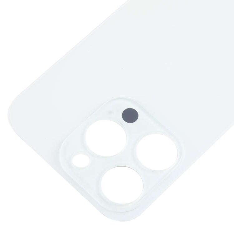For iPhone 15 Pro Easy Replacement Big Camera Hole Glass Back Battery Cover(White)