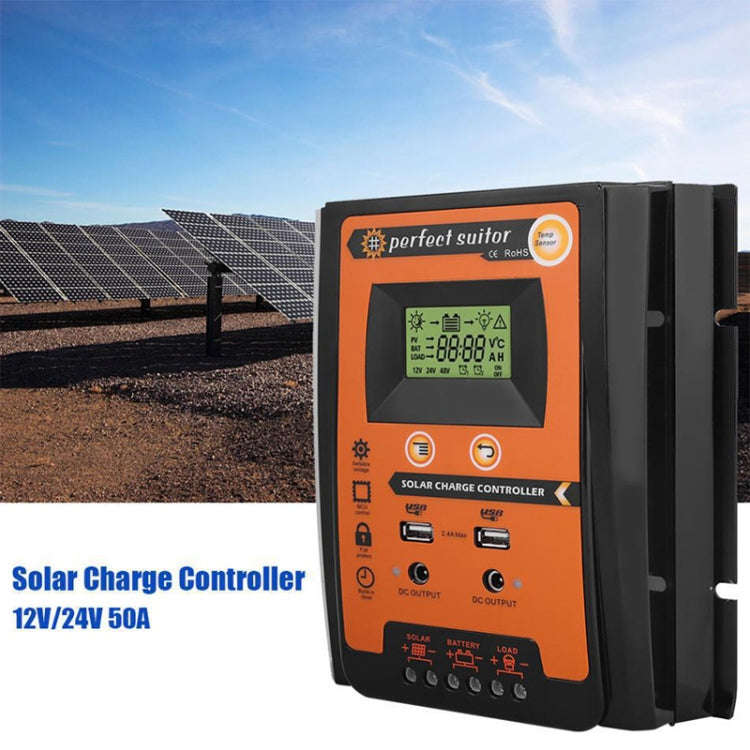 50A 12 / 24V Portable Solar Charging Controller
