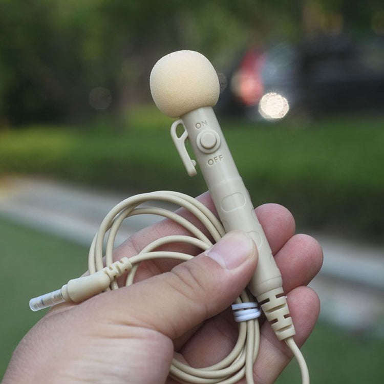 MK-7 3.5mm Elbow Head Handheld Loudspeaker Neck-mounted Microphone with Lanyard, Length: 1m (Fles...