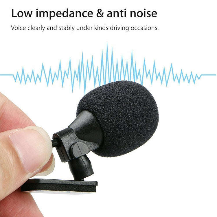 ZJ015MR Mono 3.5mm Angle Head Plug Car Navigation DVD External Paste Microphone, Length: 3m