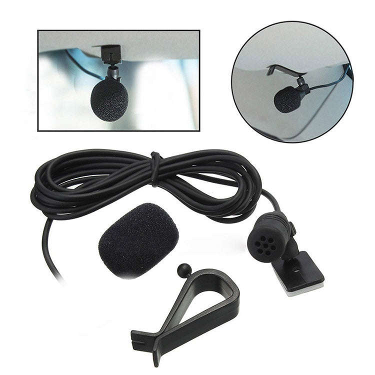 ZJ015MR Stereo 2.5mm Straight Plug Car Navigation DVD External Paste Microphone, Length: 3m