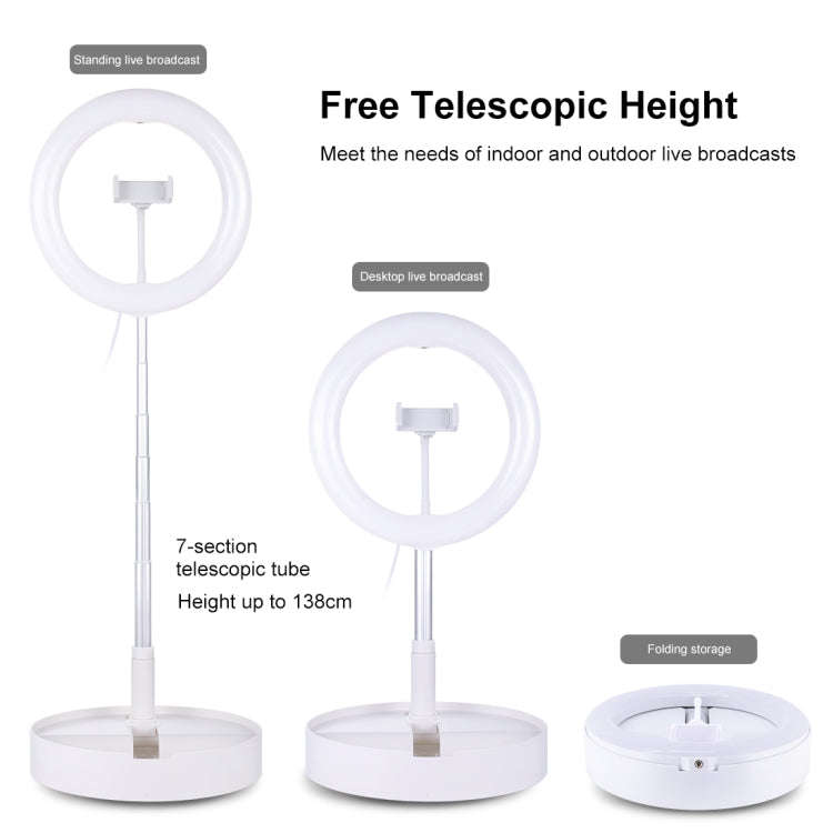 PULUZ 10.2 inch 26cm USB 3 Modes Dimmable Dual Color Temperature LED Curved  Ring Vlogging Selfie...