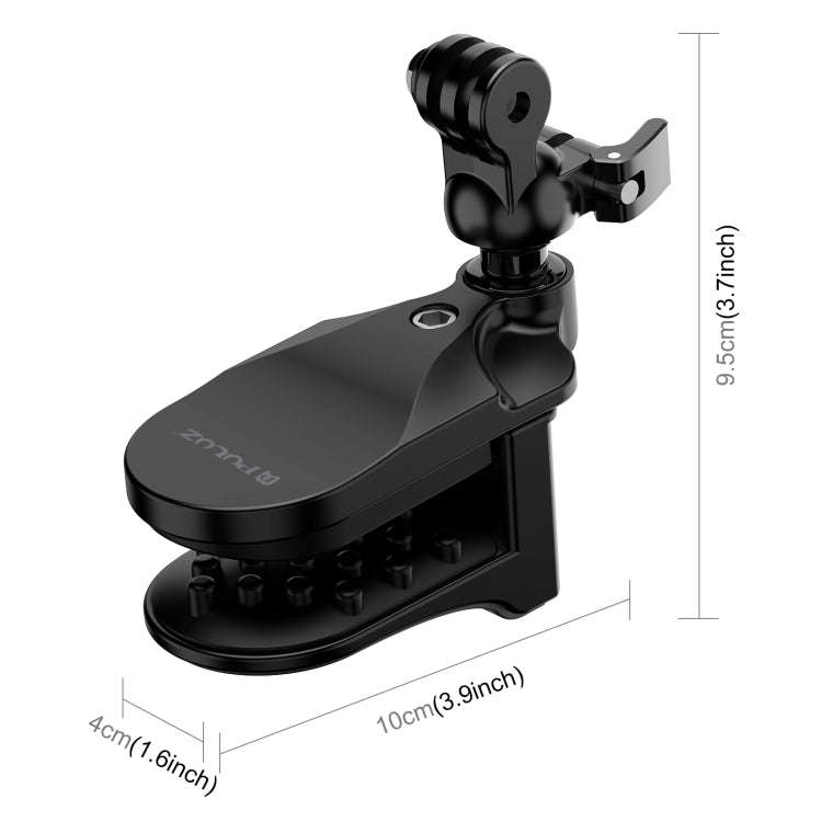 PULUZ Motorcycle Helmet Chin Clamp Mount for GoPro and Other Action Cameras (Black)