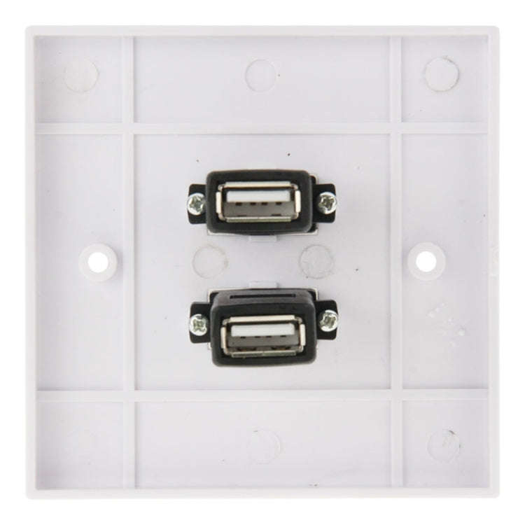 Dual USB 2.0 Female Plugs Home Wall Charger Plate Wall Plate Panel