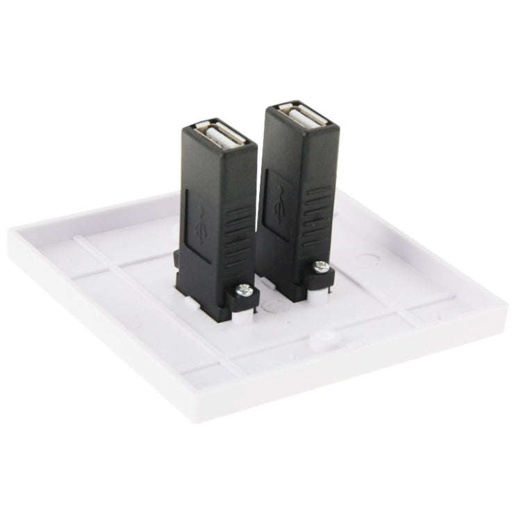 Dual USB 2.0 Female Plugs Home Wall Charger Plate Wall Plate Panel