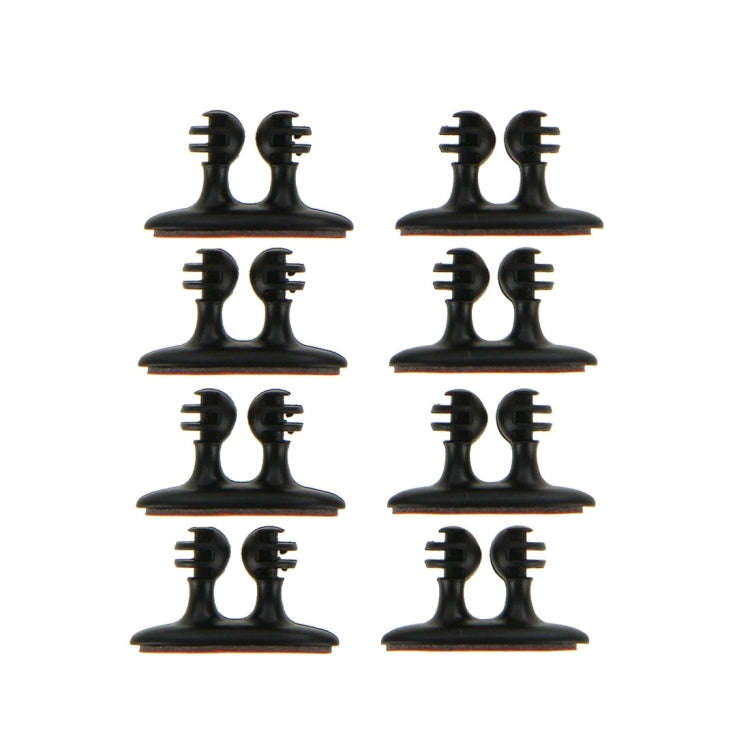 8 PCS DM-003 Car Cable Convenient Bundle Clip with Adhesive(Black)