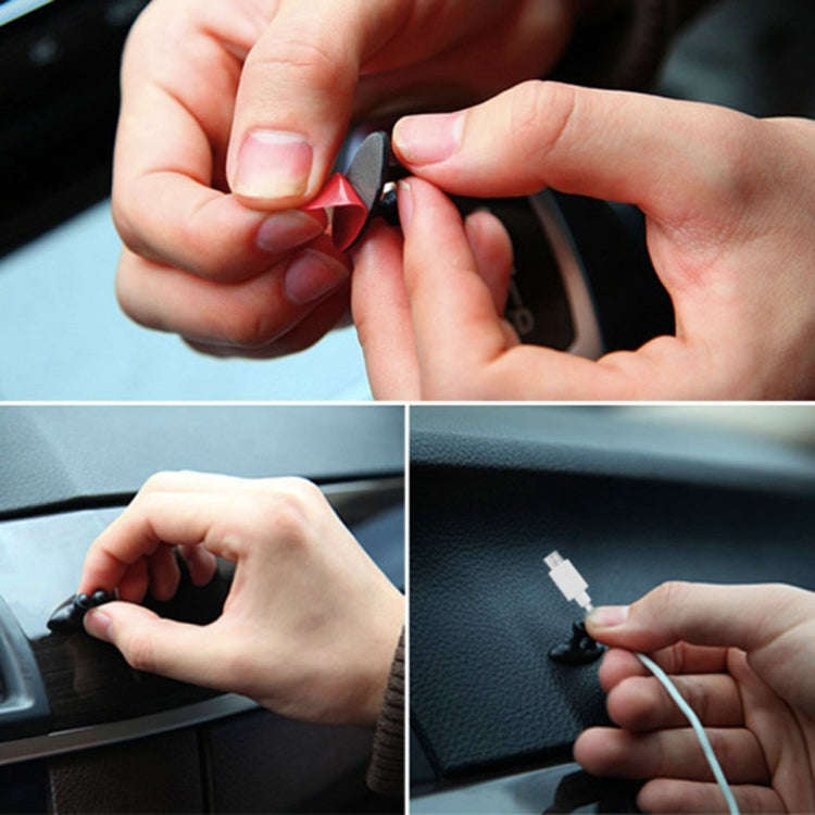 8 PCS DM-003 Car Cable Convenient Bundle Clip with Adhesive(Black)