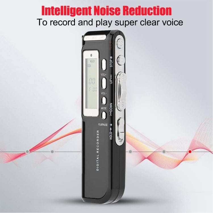 4GB Digital Voice Recorder Dictaphone MP3 Player, Support Telephone Recording, VOX Function(Black...