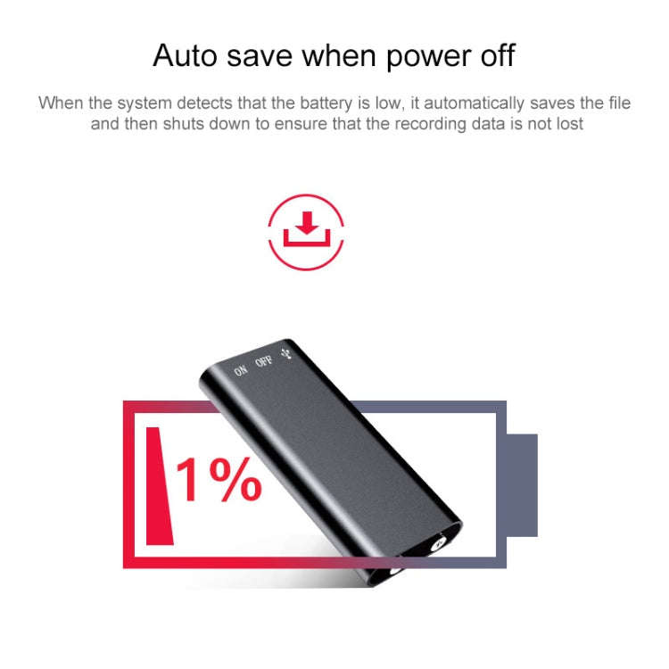 3 in 1 Mini Voice Recorder + 8GB Flash Disk + MP3 Player(Black)