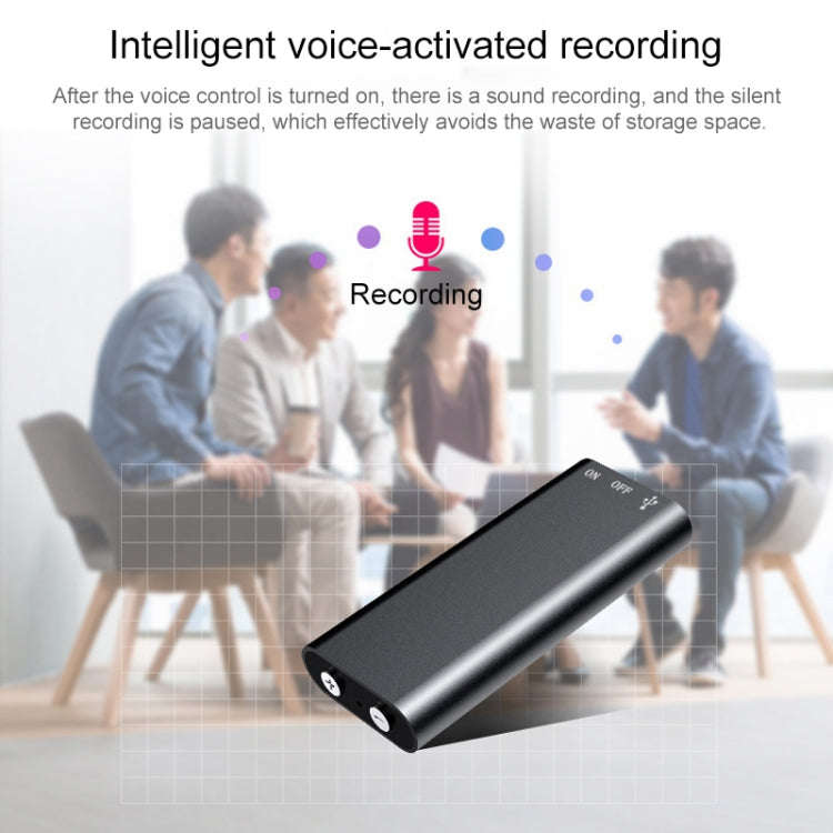 3 in 1 Mini Voice Recorder + 8GB Flash Disk + MP3 Player(Black)