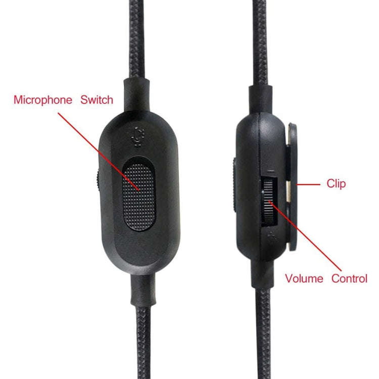 ZS0159 For Logitech G433 / G233 / G Pro / G Pro X 3.5mm Male to Male Gaming Headset Audio Cable w...