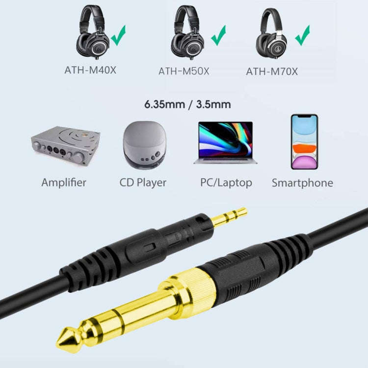 ZS0088 For Audio-Technica ATH-M50X / ATH-M40X Spring Headset Audio Cable, Cable Length: 1.4m-3m