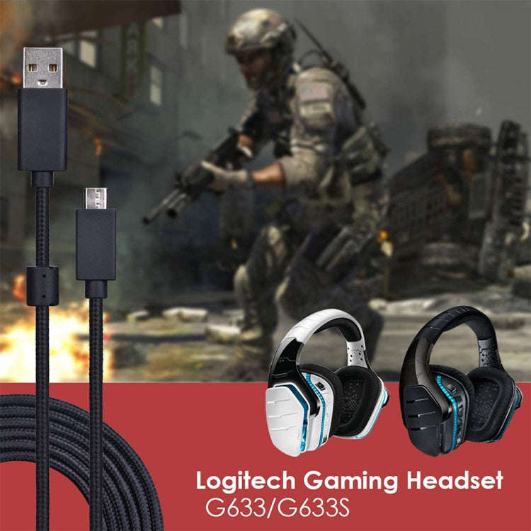 ZS0155 For Logitech G633 / G633s USB Headset Audio Cable Support Call / Headset Lighting, Cable L...