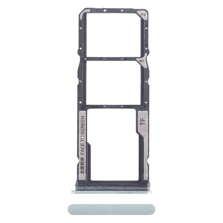 For Xiaomi Redmi 13C 4G SIM Card Tray + SIM Card Tray + Micro SD Card Tray (Green)