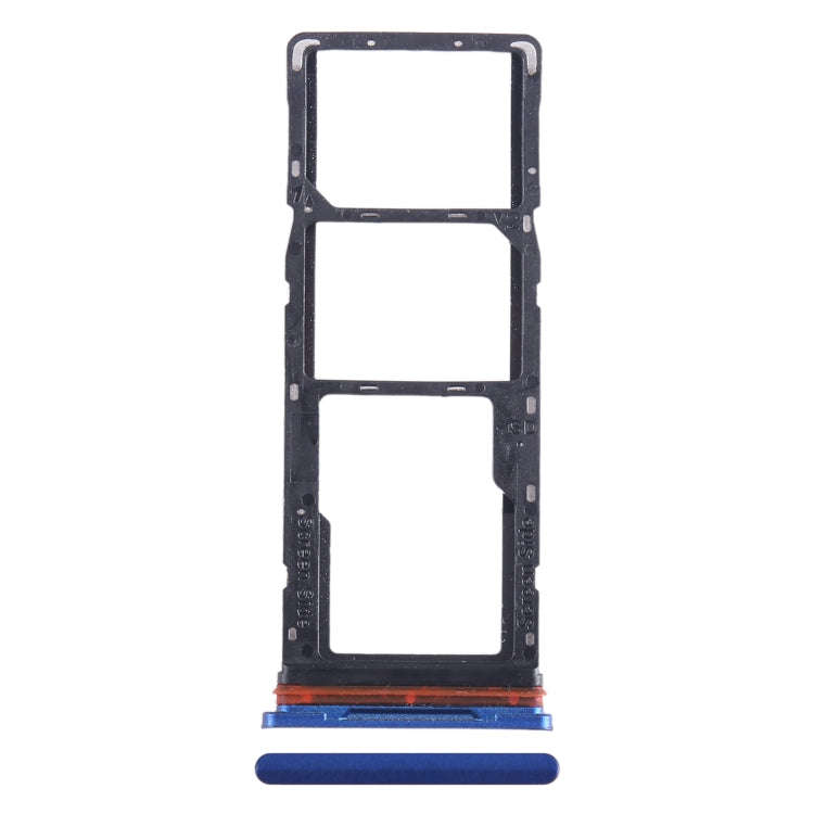 For Tecno Pop 5 LTE SIM Card Tray + SIM Card Tray + Micro SD Card Tray (Dark Blue)