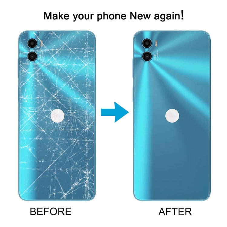 For Motorola Moto E22s Original Battery Back Cover(Blue)