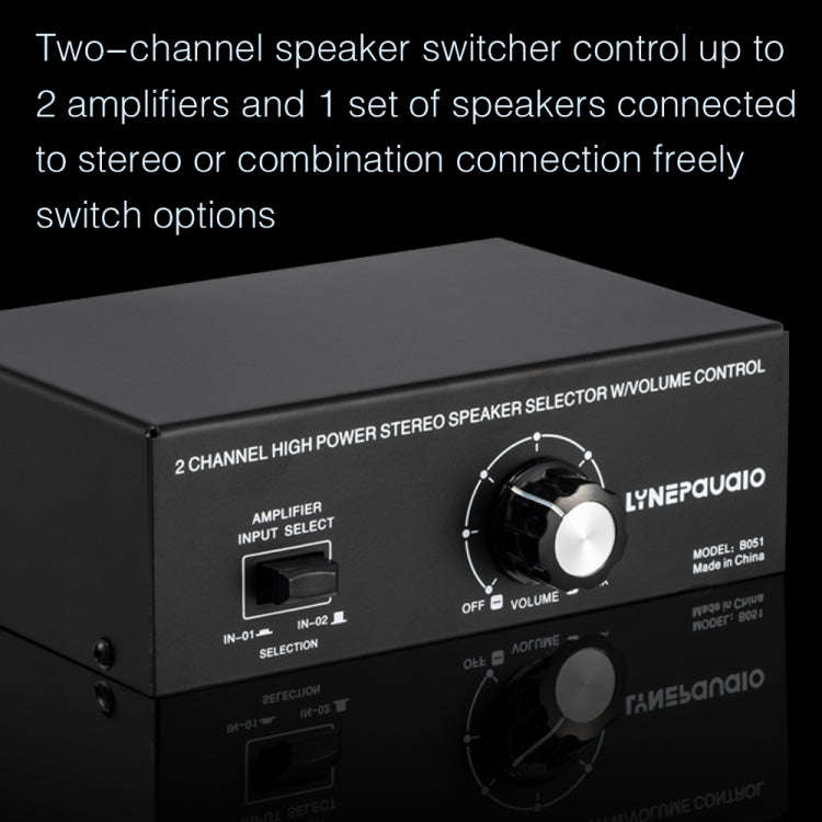 B051 2 Input And 1 Output Power Amplifier And Speaker Selection Switcher Output With Volume Adjus...