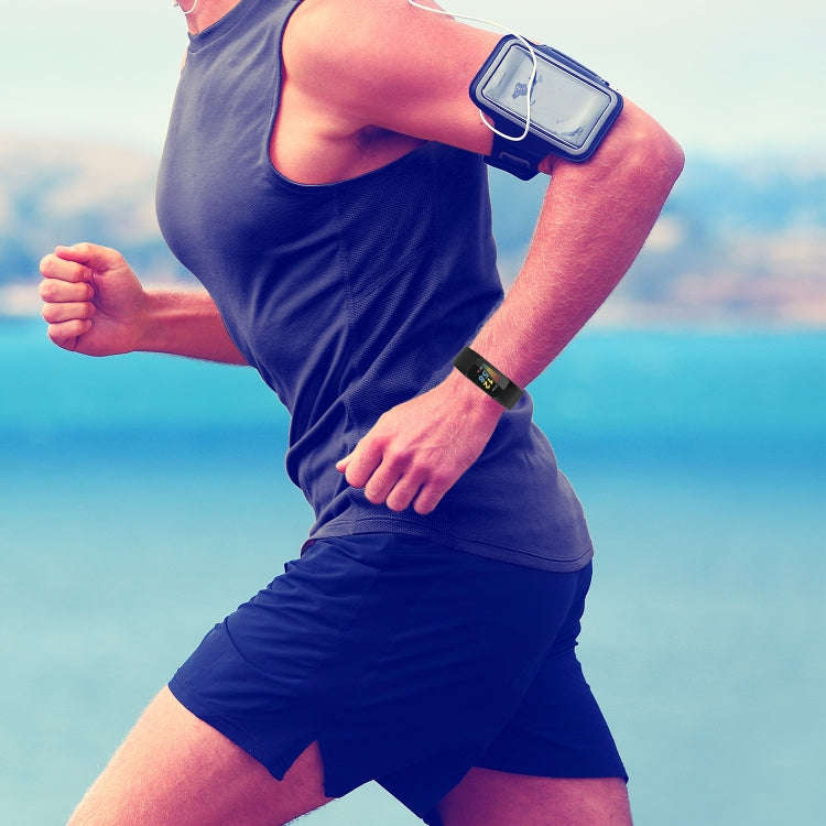 For Fitbit Charge 5 Monochromatic Silicone Watch Band, SizeLarge Size(Black)