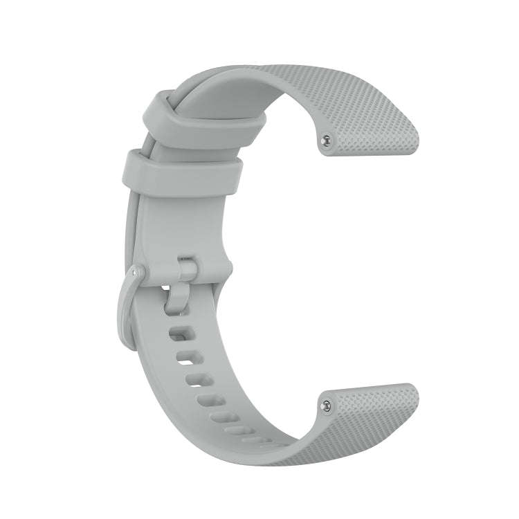 For Amazfit Pop Pro Checkered Silicone Watch Band(Grey)