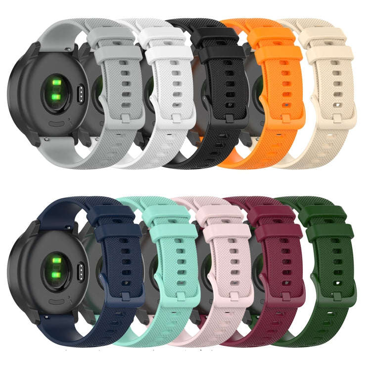 For Samsung Galaxy Watch5  44mm 20mm Plaid Solid Color Silicone Watch Band(Yellow)