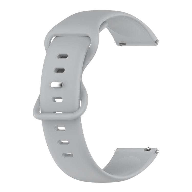 For Samsung Galaxy Watch 4 40mm 20mm Butterfly Buckle Solid Color Silicone Watch Band(Grey)