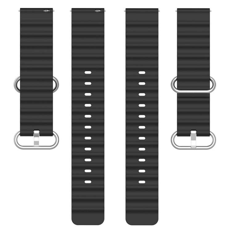 For Amazfit Pop Pro 20mm Ocean Style Silicone Solid Color Watch Band(Wine Red)