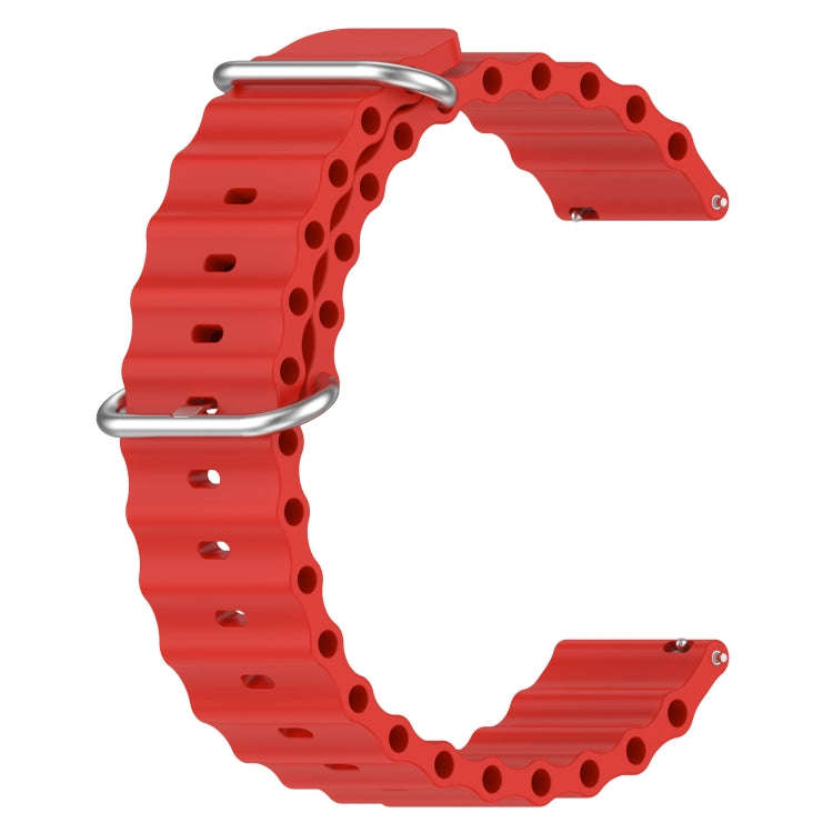 For Huawei Watch GT3 Pro 43mm 20mm Ocean Style Silicone Solid Color Watch Band(Red)