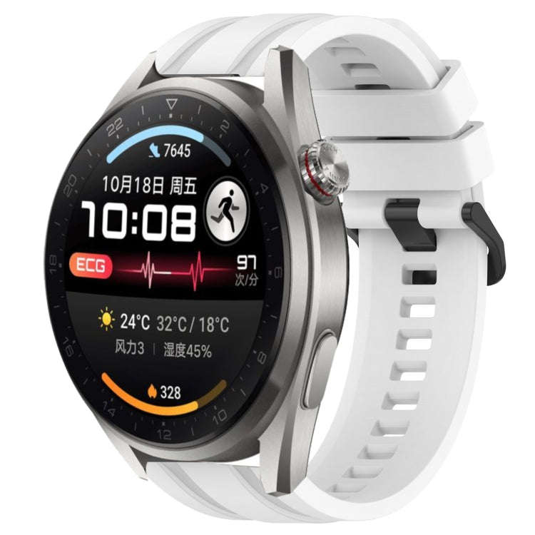 For Honor Watch GS 3i Long & Short Sports Solid Color Silicone Watch Band Set(White)