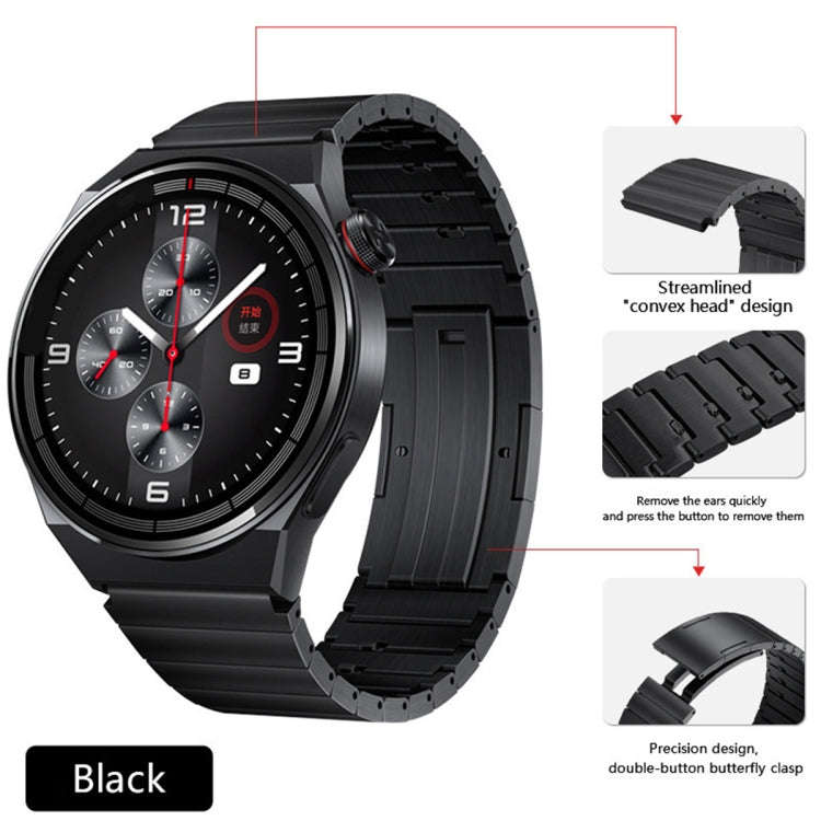 For Huawei Watch GT 2 Pro Titanium Alloy Quick Release Watch Band(Black)