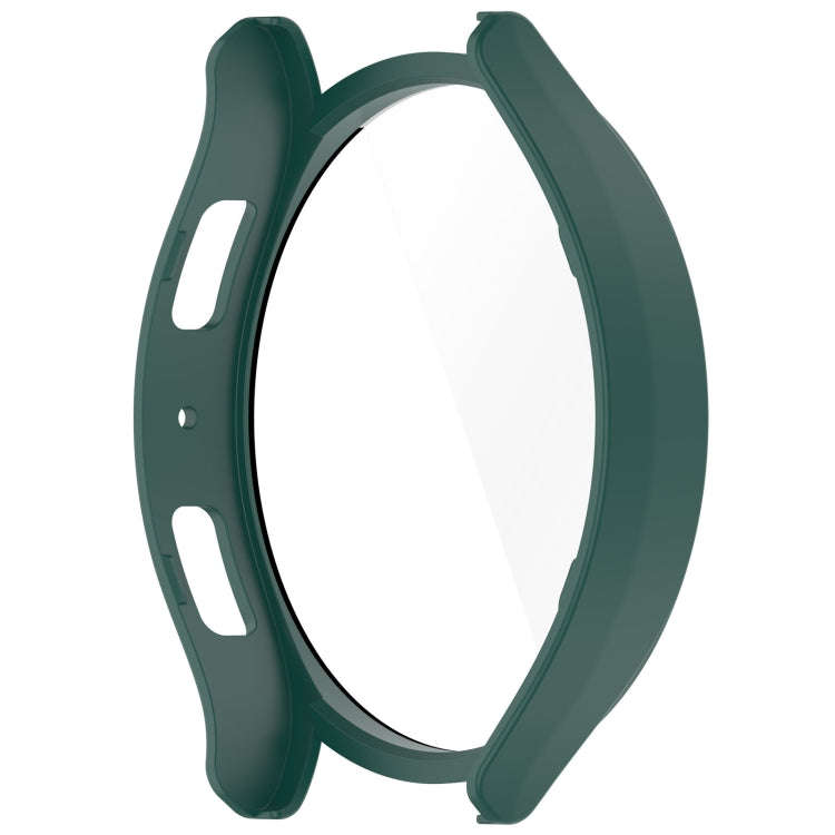 For Samsung Galaxy Watch6 40mm PC + Tempered Film Integrated Watch Protective Case(Green)