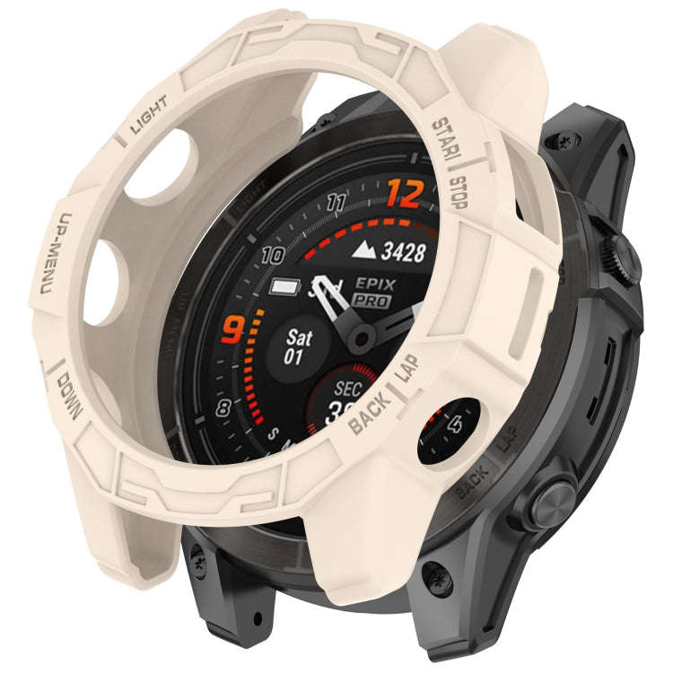 For Garmin Epix Pro / Epix Pro Gen 2 47mm / Fenix 7 / 7 Pro Armored TPU Half Wrapped Watch Protec...
