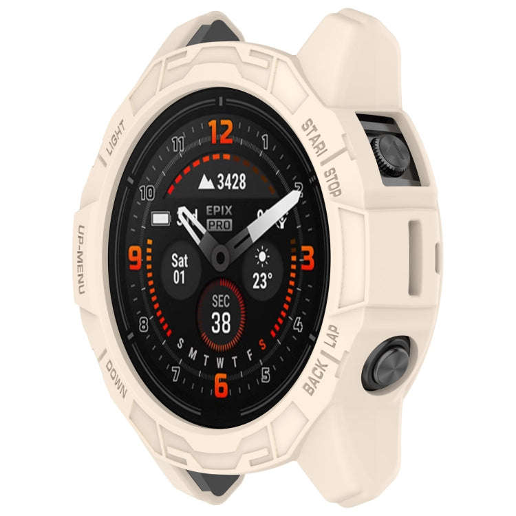 For Garmin Epix Pro / Epix Pro Gen 2 47mm / Fenix 7 / 7 Pro Armored TPU Half Wrapped Watch Protec...