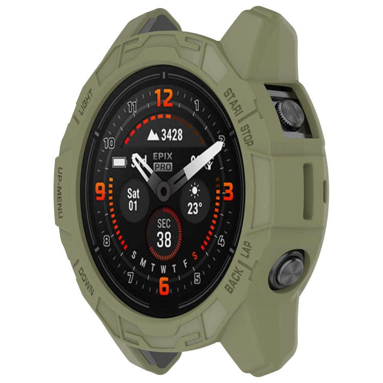 For Garmin Epix Pro / Epix Pro Gen 2 42mm / Fenix 7S / 7S Pro Armored TPU Half Wrapped Watch Prot...