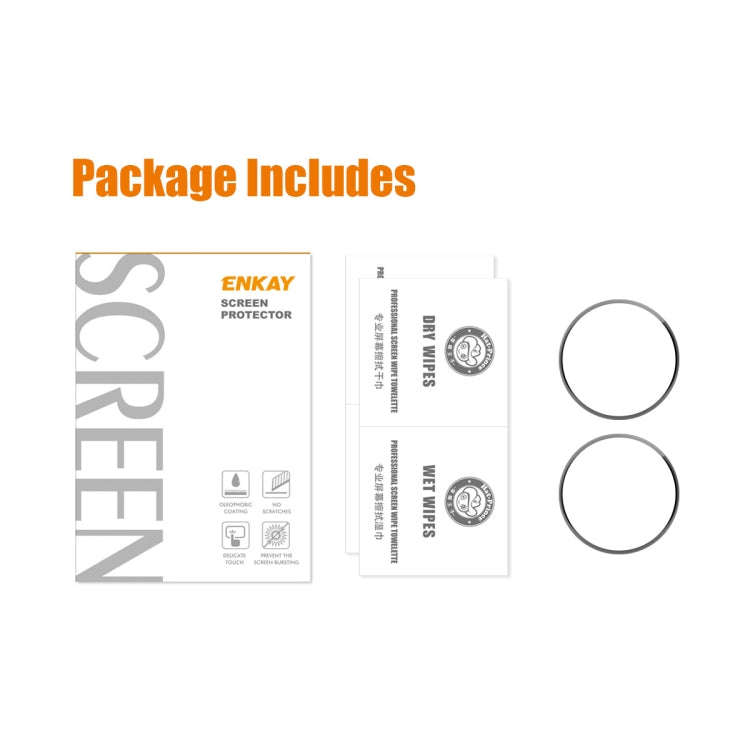 For Samsung Galaxy Watch6 / Watch7 44mm 2pcs ENKAY 3D Full Coverage Soft PC Edge PMMA HD Screen Film