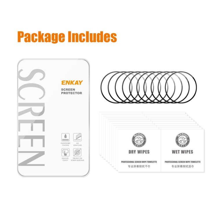For Samsung Galaxy Watch6 Classic 43mm 10pcs ENKAY 3D Full Coverage Soft PC Edge PMMA HD Screen Film