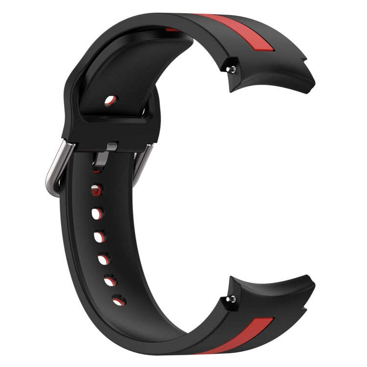 For Samsung Galaxy watch 5 Pro Golf Edition Two-Color Silicone Watch Band(Black+Red)