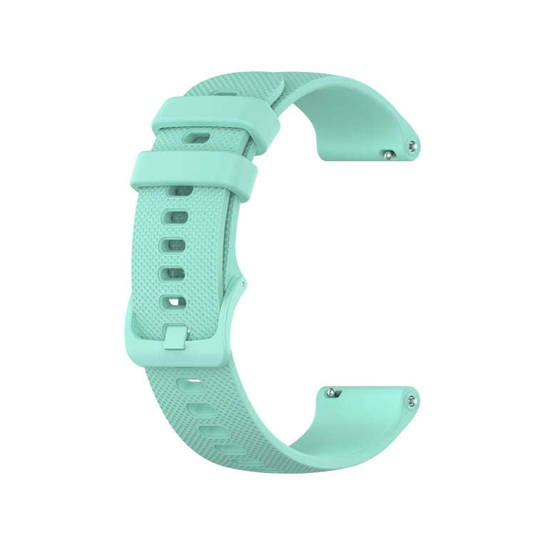 For Samsung Galaxy Watch 6 Classic 47mm 20mm Checkered Silicone Watch Band(Teal)