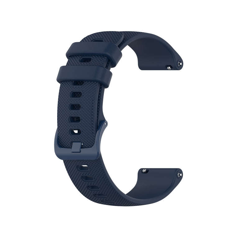For Samsung Galaxy watch 5 Pro Golf Edition 20mm Checkered Silicone Watch Band(Navy Blue)