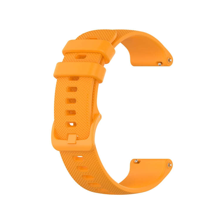 For Samsung Galaxy Watch 5  44mm 20mm Checkered Silicone Watch Band(Yellow)