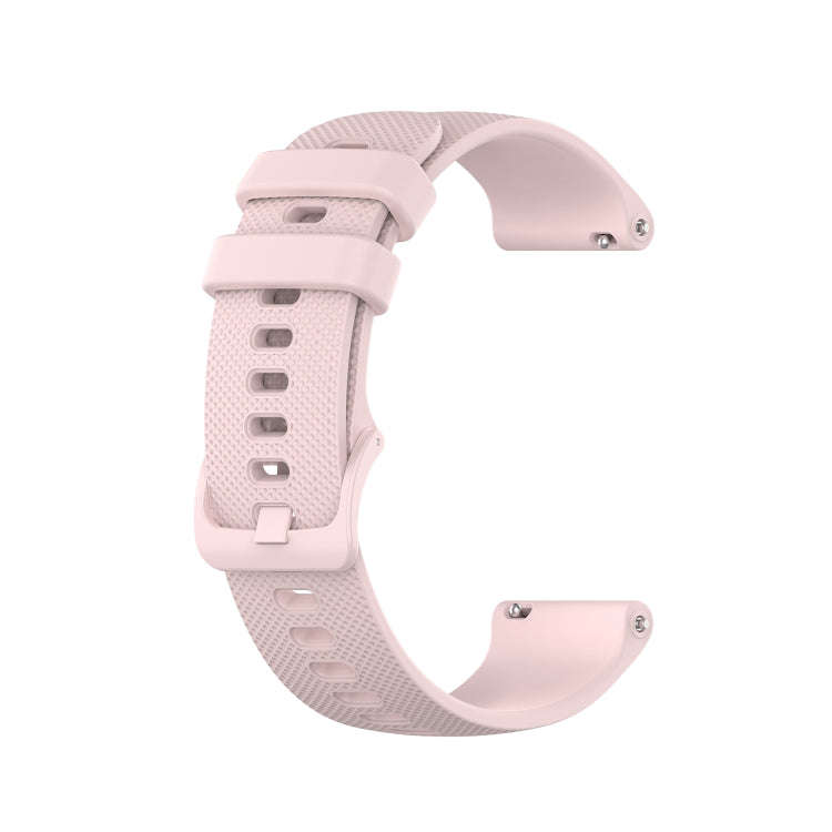 For Samsung Galaxy Watch 5 Pro  45mm 20mm Checkered Silicone Watch Band(Pink)