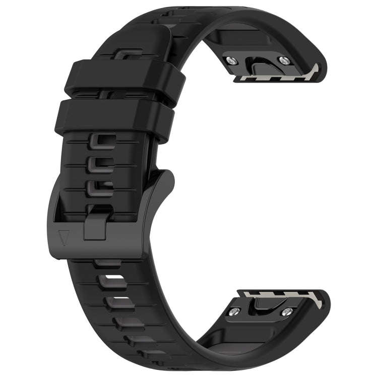 For Garmin Tactix 7 Sports Two-Color Quick Release Silicone Watch Band(Black+Gray)
